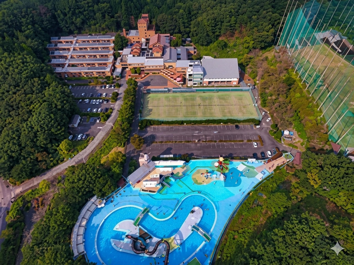 私有体育館 アリーナ全体内観