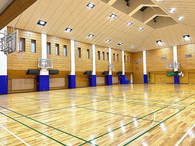 体育館 バドミントン練習・試合風景